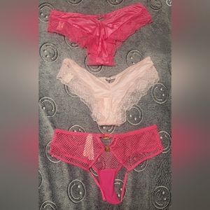 Victoria's Secret Sexy Pink Panties Bundle/ 3 pair pink panties 💗